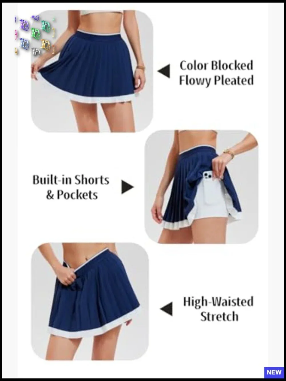 Two Piece Tennis Skirt Set Zip Up Athletic Golf Dress Skorts Pickleball